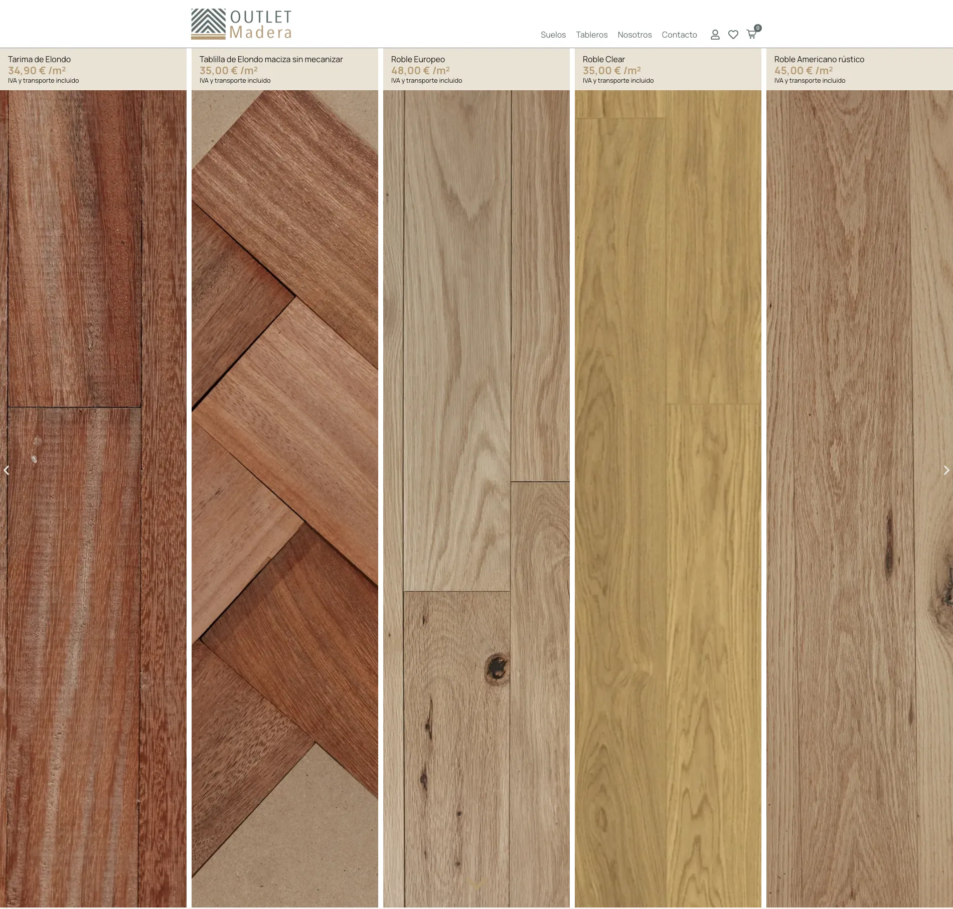 Vista de Outlet Madera