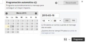 Redes sociales: calendario de publicaciones